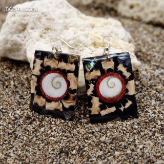 Top Picks Resin Shell Earrings Original Handmade Bali Product